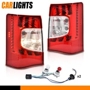 2011-16 クライスラー タウン & カントリー ペア LED テールライト 電球付き レッドに適合 Fit For 2011-16 Chrysler Town & Country Pai