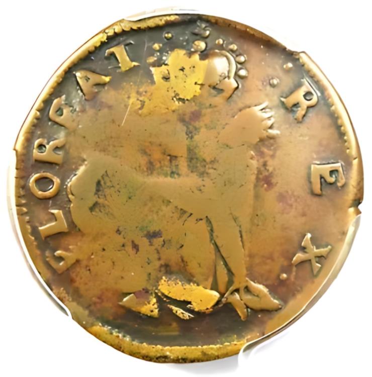 1670 ニュージャージー セント パトリック ファーシング コロニアル コイン 1/4P - PCGS VF 詳細!