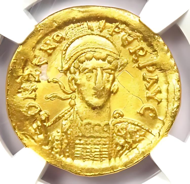 東ローマ帝国 ゼノ AV ソリダス 金貨 474-491 AD - NGC Choice XF (EF)