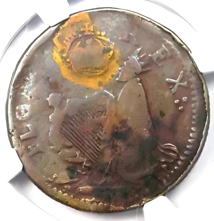 1670 ニュージャージー セント パトリック ファーシング コロニアル コイン 1/4P - NGC VF20 - 2000 ドル相当
