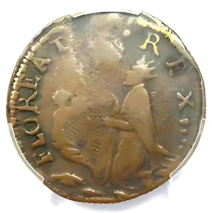 1670 ニュージャージー セント パトリック ファーシング コロニアル コイン 1/4P - PCGS VF20 - 1500 ドル相当