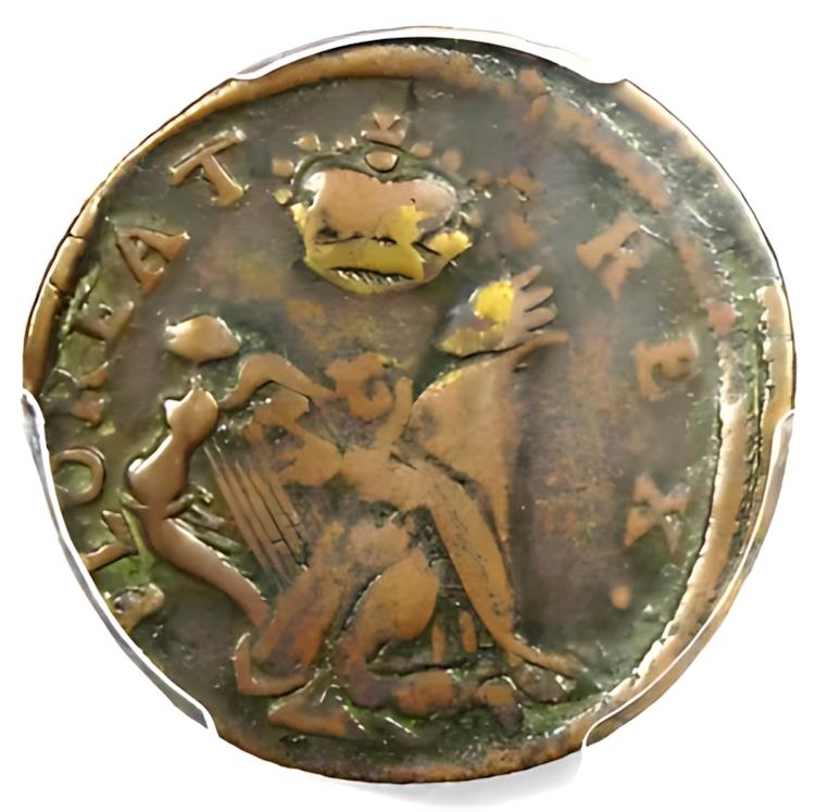 1670 ニュージャージー セント パトリック ファーシング コロニアル コイン 1/4P - PCGS VF30 - 1900 ドル相当