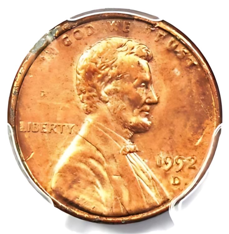 1992-D クローズ AM バラエティ FS-901 リンカーン セント 1C - PCGS 未流通詳細 UNC MS