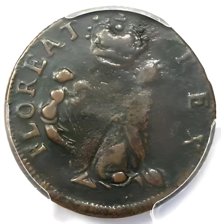 1670 ニュージャージー セント パトリック ファーシング コロニアル コイン 1/4P - PCGS VF30 - 1900 ドル相当