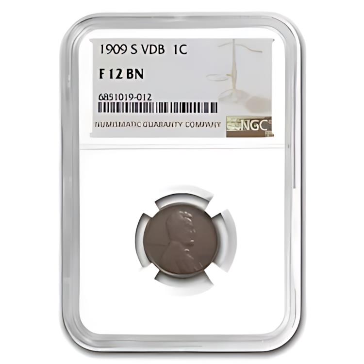 1909-S VDB リンカーン セント Fine-12 NGC