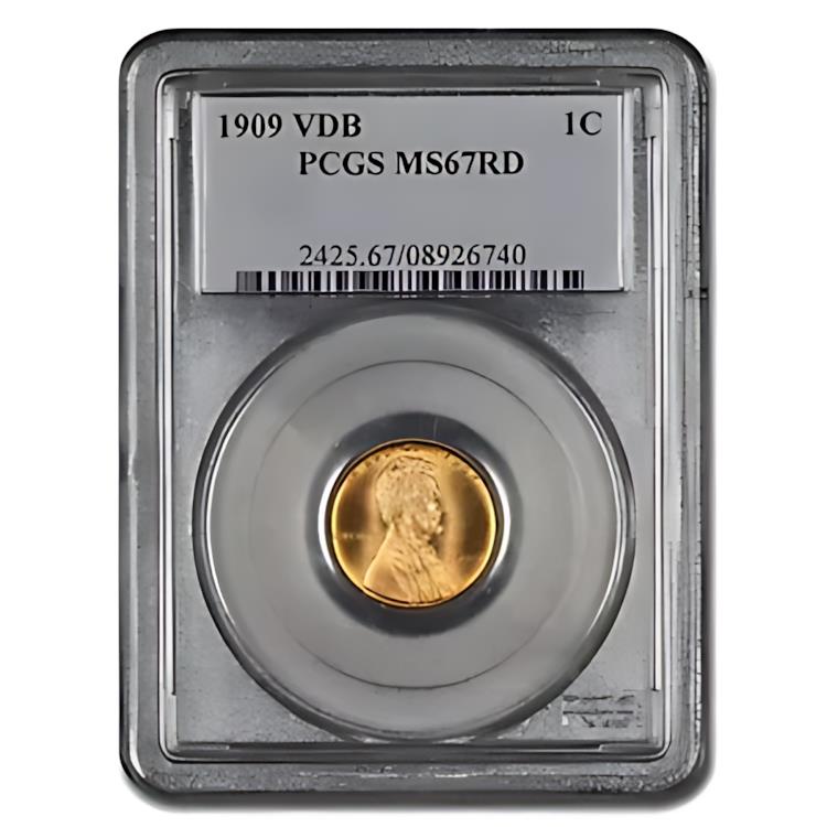 1909 VDB リンカーン セント MS-67 PCGS (レッド)