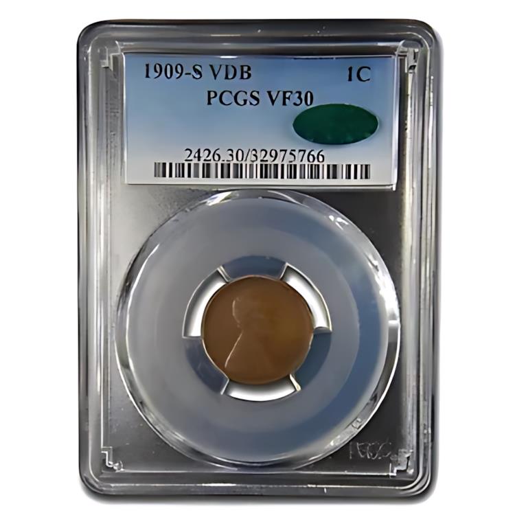 1909-S VDB リンカーン セント VF-30 PCGS CAC (ブラウン)