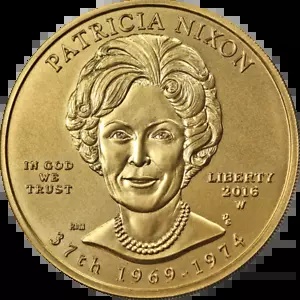 2016-W 最初の配偶者ゴールド $10 パトリシア ニクソン 未流通 - OGP & COA