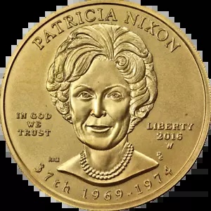 2016-W First Spouse ゴールド $10 パトリシア ニクソン 1/2 オンス.9999 ファイン カプセル 在庫あり