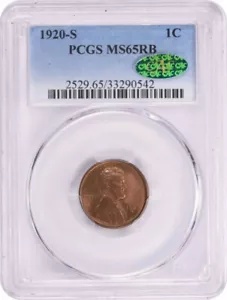 1920-S リンカーン セント MS65RB PCGS (CAC)