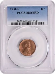 1931-S リンカーン セント MS66RD PCGS