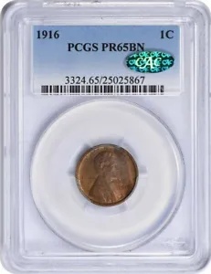 1916 リンカーン セント PR65BN PCGS (CAC)