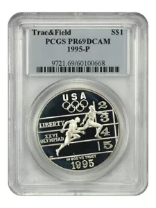 1995-P $1 トラック & フィールド PCGS PR69DCAM - $1 (シルバー)